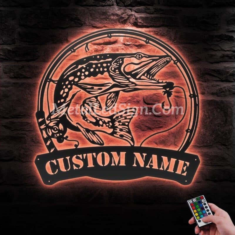 Custom-Northern-Pike-Fishing-Metal-Wall-Art-Led-Light-3-3