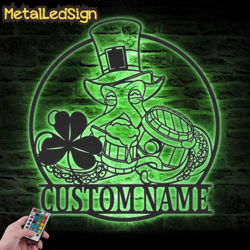 Custom-Octopus-Beer-Bar-Pub-Shamrock-Metal-Wall-Art-LED-Light-Images.jpg