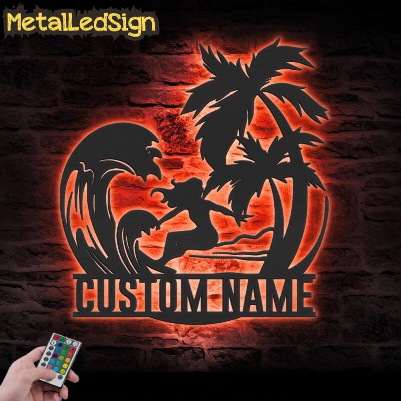 Custom-Palm-Tree-Wave-Girl-Surfing-Metal-Wall-Art-LED-Light-5.jpg