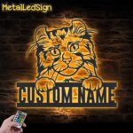 Custom-Peeking-American-Curl-Cat-Metal-Wall-Art-LED-Light-Images