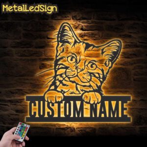 Custom-Peeking-American-Shorthair-Cat-Metal-Wall-Art-LED-Light-Images