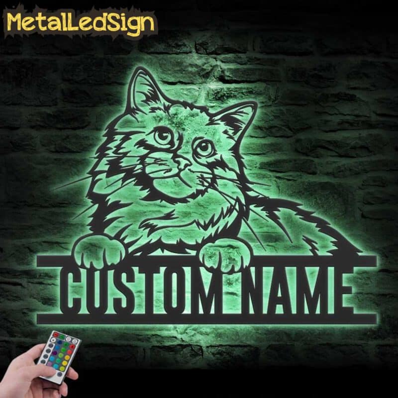 Custom-Peeking-Birman-Cat-Metal-Wall-Art-LED-Light-7