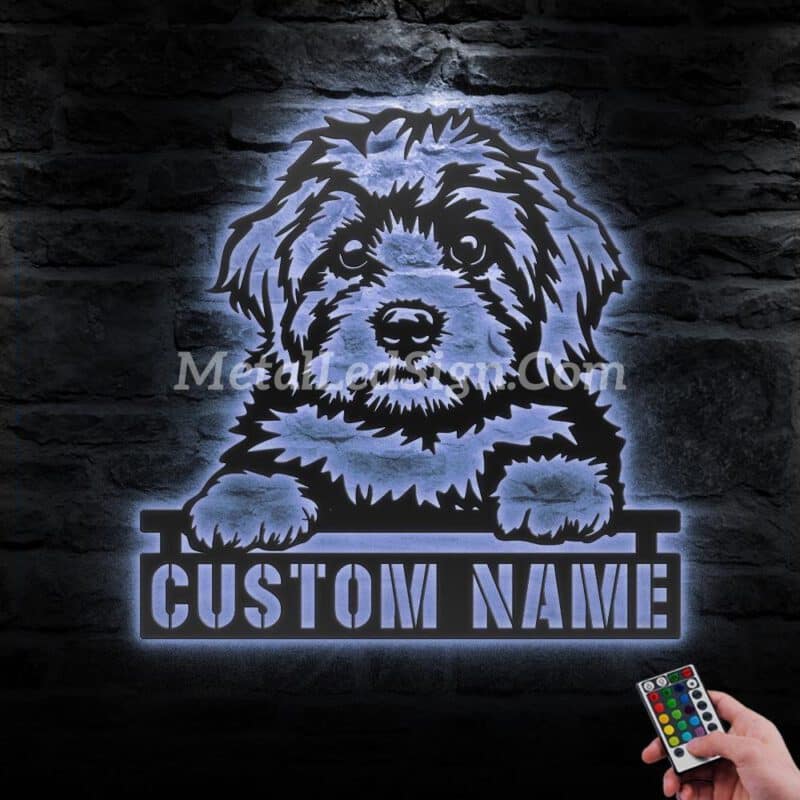 Custom-Peeking-Cavapoo-Metal-Wall-Art-Led-Light-3-1