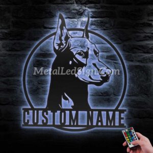 Custom-Peeking-Doberman-Pinscher-Metal-Wall-Art-Led-Light-3