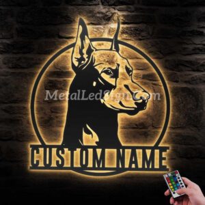 Custom-Peeking-Doberman-Pinscher-Metal-Wall-Art-Led-Light-Images