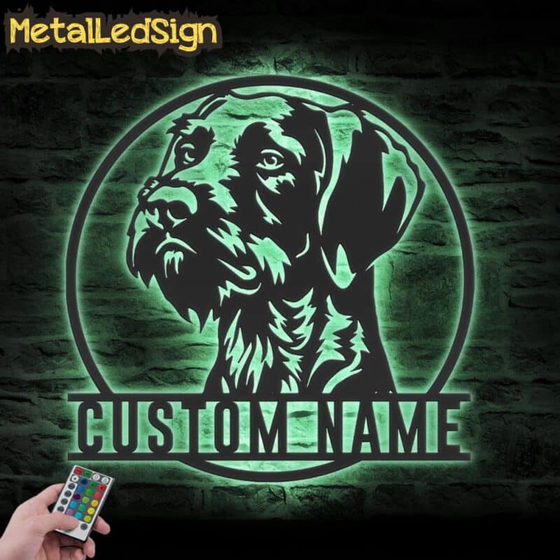 Custom-Peeking-German-Wirehaired-Pointer-Metal-Wall-Art-LED-Light-7.jpg