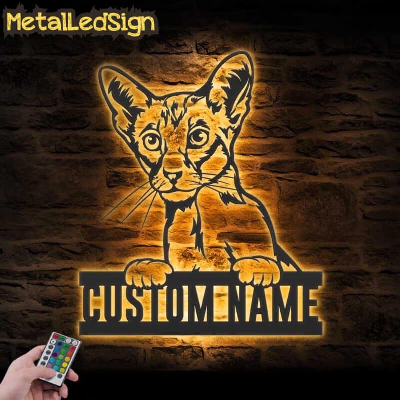 Custom-Peeking-Oriental-Short-Hair-Cat-Metal-Wall-Art-LED-Light-Images