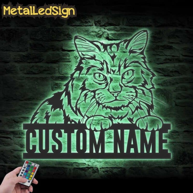 Custom-Peeking-Ragamuffin-Cat-Metal-Wall-Art-LED-Light-7