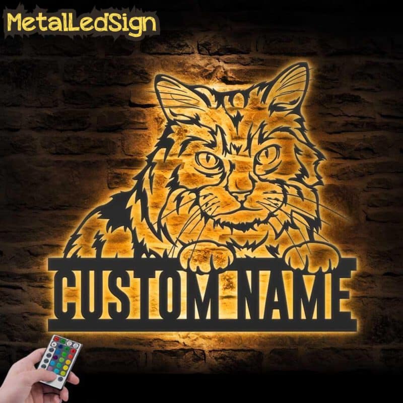 Custom-Peeking-Ragamuffin-Cat-Metal-Wall-Art-LED-Light-Images