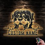 Custom-Peeking-Rottweiler-Metal-Wall-Art-Led-Light-Images