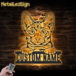 Custom-Peeking-Savannah-Cat-Metal-Wall-Art-LED-Light-Images