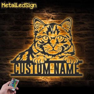 Custom-Peeking-Siberian-Cat-Metal-Wall-Art-LED-Light-Images