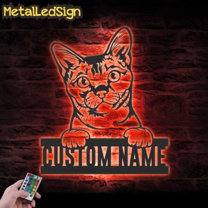 Custom-Peeking-Sing-Apurva-Cat-Metal-Wall-Art-LED-Light-5