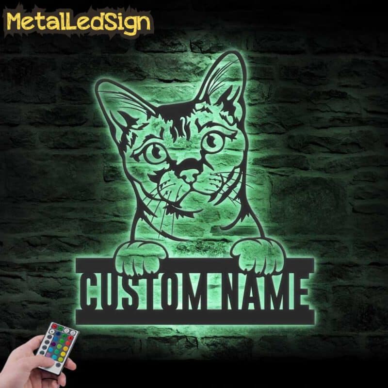 Custom-Peeking-Sing-Apurva-Cat-Metal-Wall-Art-LED-Light-7