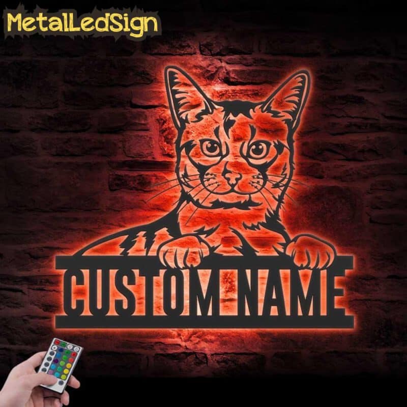 Custom-Peeking-Somali-Cat-Metal-Wall-Art-LED-Light-5