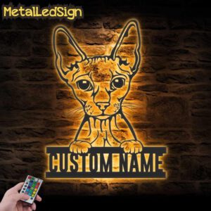 Custom-Peeking-Sphynx-Cat-Metal-Wall-Art-LED-Light-Images