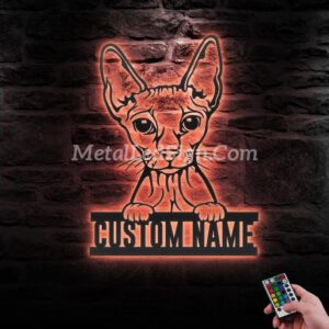 Custom-Peeking-Sphynx-Cat-Metal-Wall-Art-Led-Light-6