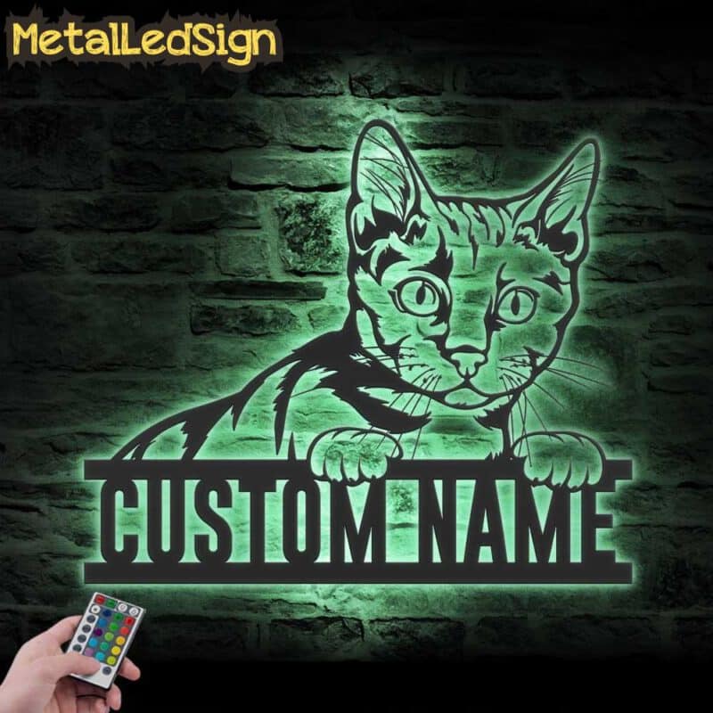 Custom-Peeking-Tonkinese-Cat-Metal-Wall-Art-LED-Light-5