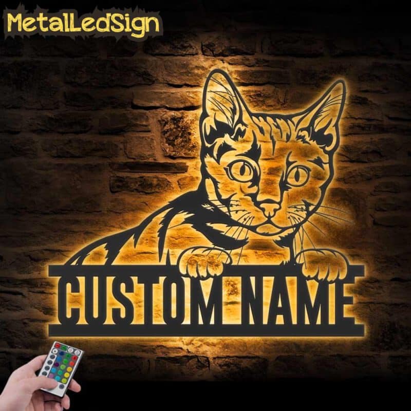 Custom-Peeking-Tonkinese-Cat-Metal-Wall-Art-LED-Light-Images