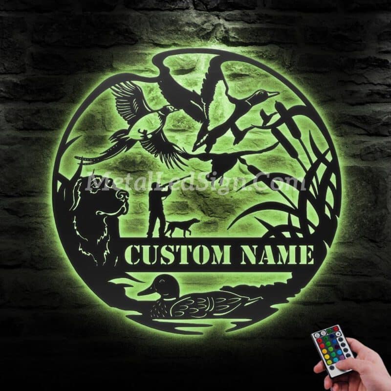 Custom-Pheasant-Duck-Geese-Labrador-Dog-Hunting-Metal-Led-Light-5