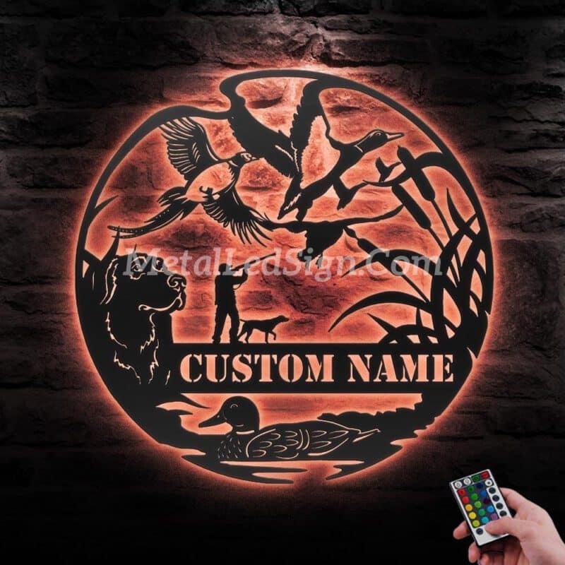 Custom-Pheasant-Duck-Geese-Labrador-Dog-Hunting-Metal-Led-Light-6