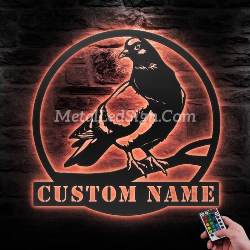 Custom-Pigeon-Peace-Bird-Metal-Wall-Art-Led-Light-5-1