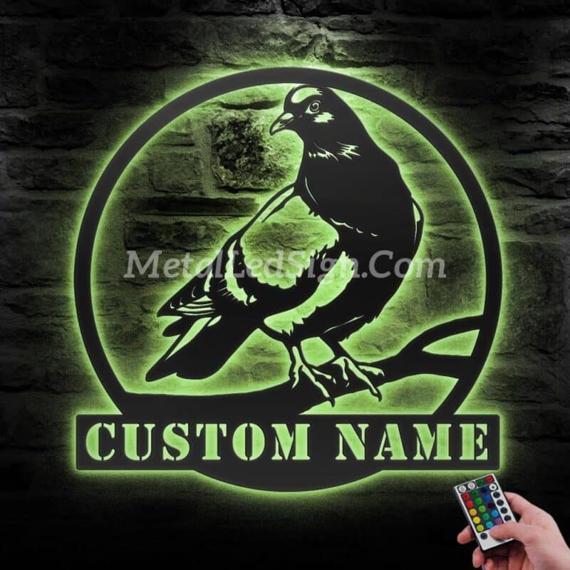 Custom-Pigeon-Peace-Bird-Metal-Wall-Art-Led-Light-6