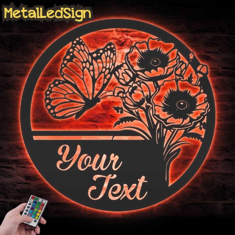 Custom-Poppy-Flower-Metal-Wall-Art-LED-Light-5.jpg