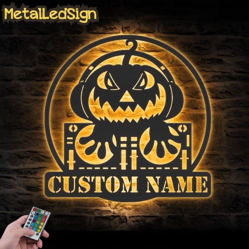 Custom-Pumpkin-DJ-Halloween-Metal-Wall-Art-With-Led-Lights-Images.jpg