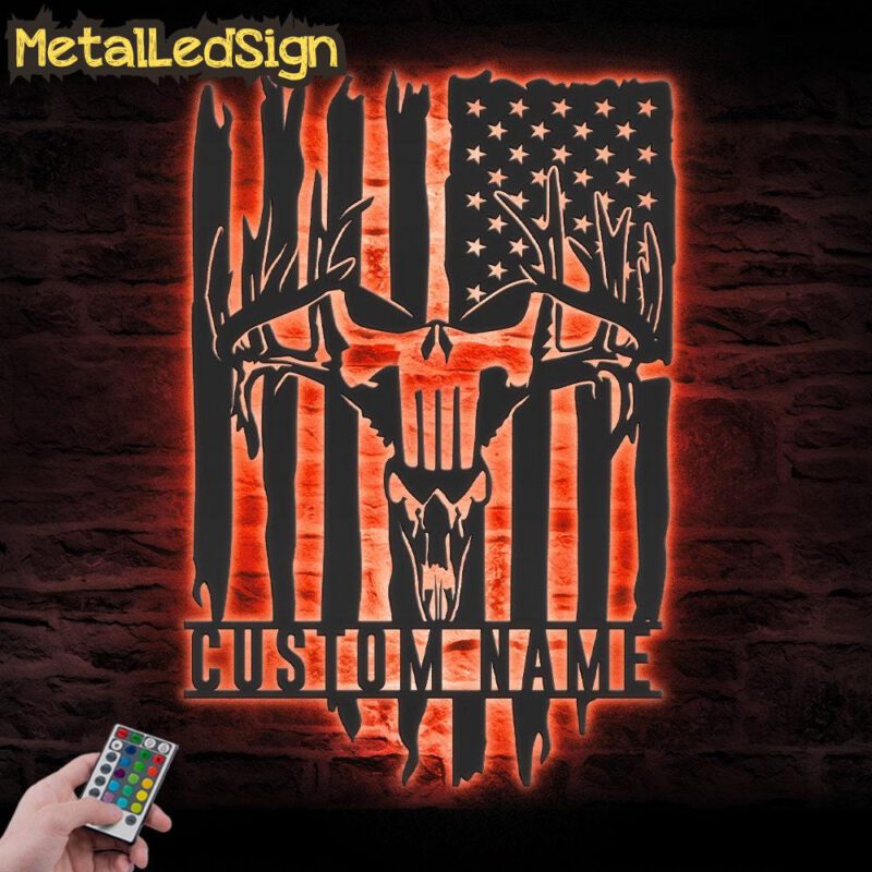 Custom-Punisher-Skull-Deer-Hunting-Metal-Wall-Art-LED-Light-5.jpg