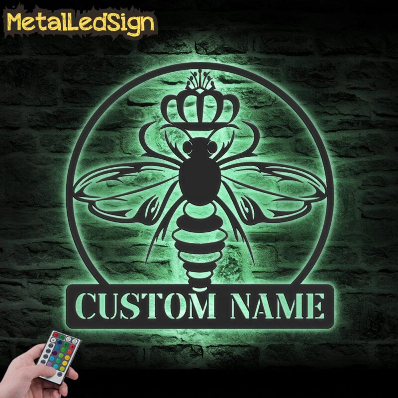 Custom-Queen-Bee-Metal-Wall-Art-LED-Light-7-1.jpg