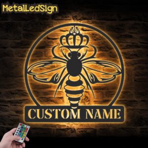 Custom-Queen-Bee-Metal-Wall-Art-LED-Light-Images-1.jpg