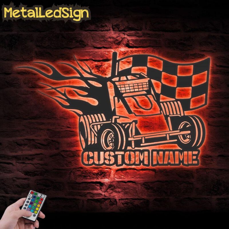 Custom-Racing-Flag-Sprint-Car-Metal-Wall-Art-LED-Lights-5.jpg