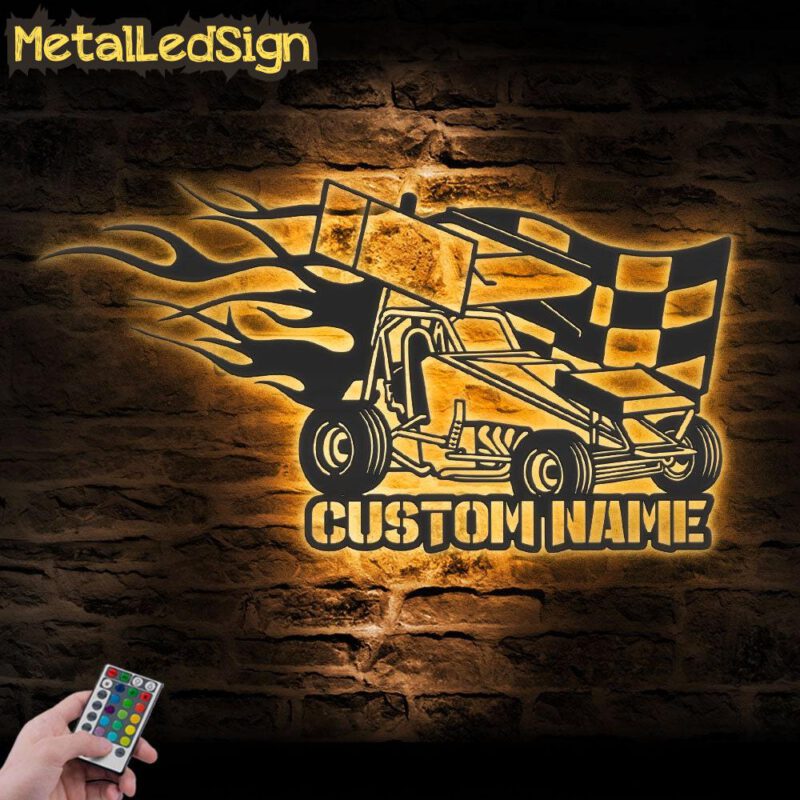 Custom-Racing-Flag-Sprint-Car-Metal-Wall-Art-LED-Lights-Images-1.jpg