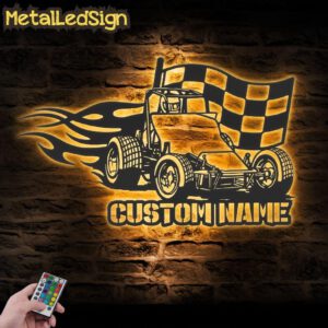 Custom-Racing-Flag-Sprint-Car-Metal-Wall-Art-LED-Lights-Images-4.jpg