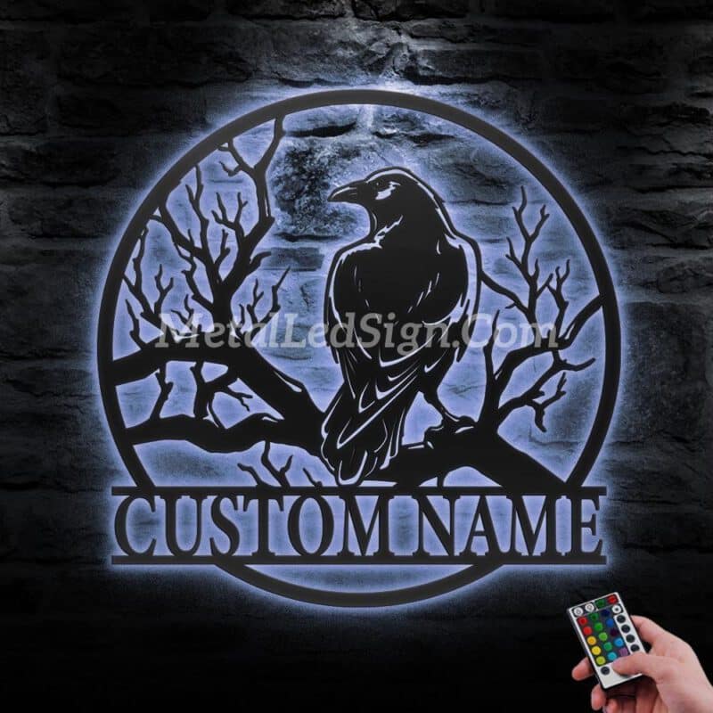 Custom-Raven-Metal-Wall-Art-With-Led-Light-3-3