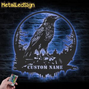 Custom-Raven-Metal-Wall-Art-with-LED-Light-3.jpg