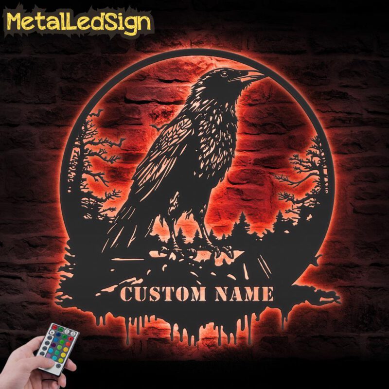 Custom-Raven-Metal-Wall-Art-with-LED-Light-5.jpg