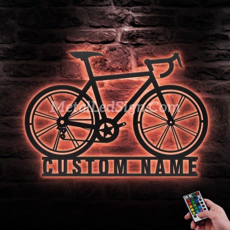 Custom-Road-Bike-Racing-Metal-Wall-Art-Led-Light-5-1