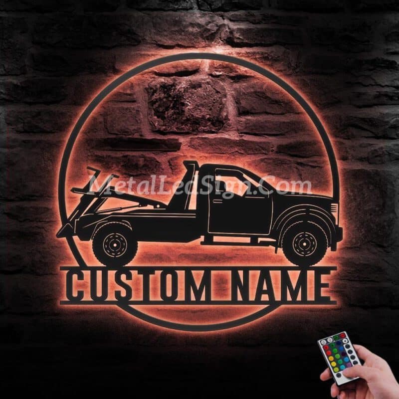 Custom-Rotator-Tow-Truck-Driver-Metal-Wall-Art-Led-Light-5-3