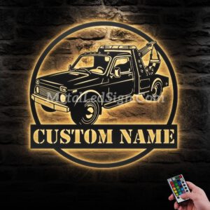 Custom-Rotator-Tow-Truck-Driver-Metal-Wall-Art-Led-Light-Images-2