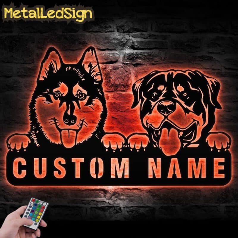 Custom-Rottweiler-And-Husky-Metal-Wall-Art-LED-Light-5.jpg