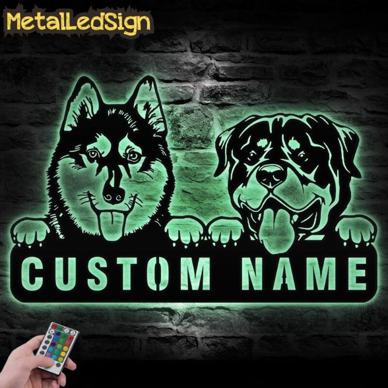 Custom-Rottweiler-And-Husky-Metal-Wall-Art-LED-Light-7.jpg