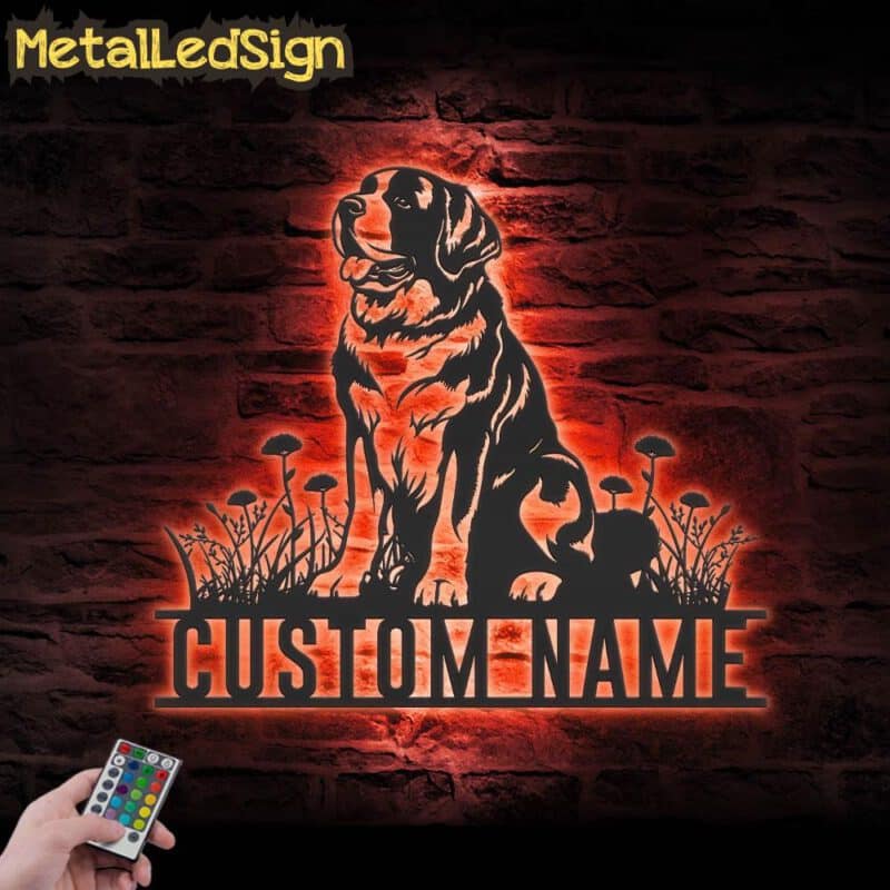 Custom-Saint-Bernard-Metal-Wall-Art-LED-Light-5.jpg