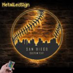 Custom-San-Diego-Skyline-Baseball-Metal-Wall-Art-Led-Light-Images