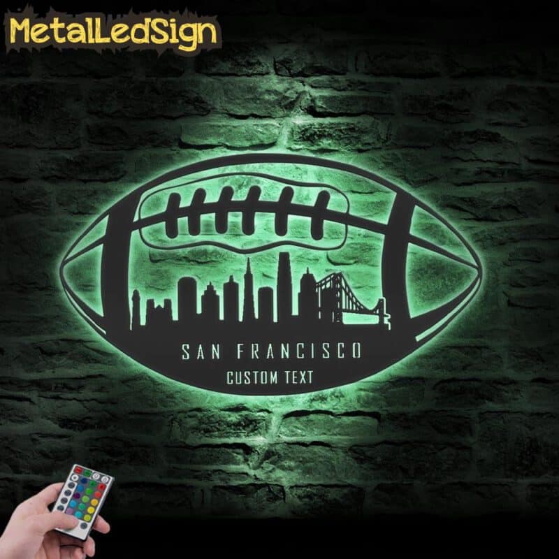 Custom-San-Francisco-Skyline-American-Football-Metal-Wall-Art-LED-Light-7.jpg