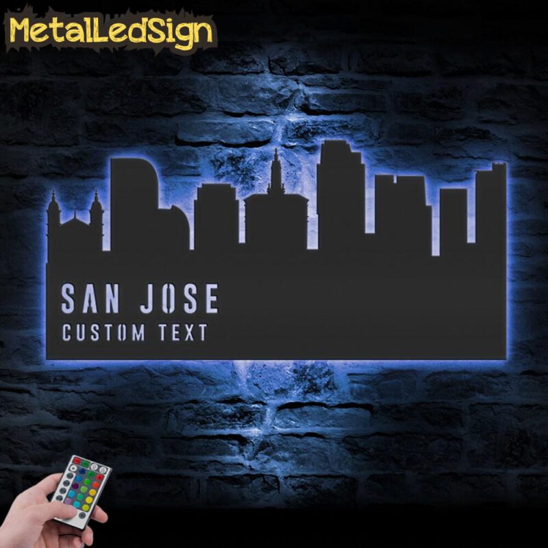 Custom-San-Jose-Skyline-Metal-Wall-Art-LED-Light-3.jpg