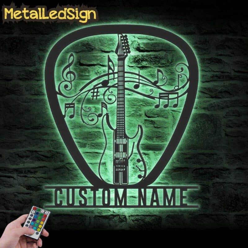 Custom-Schecter-Banshee-Guitar-Pick-Metal-Wall-Art-LED-Light-7.jpg