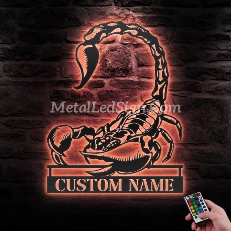 Custom-Scorpion-Metal-Wall-Art-Led-Light-6