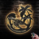 Custom-Sea-Turtle-Palm-Tree-Metal-Wall-Art-Led-Light-Images